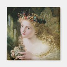 Vintage Victorian Art, Beautiful Fairy Butterflies Magnet