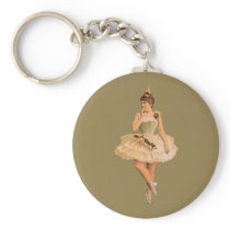Vintage Victorian Ballerina Key Chain
