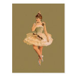 Vintage Victorian Ballerina Postcard