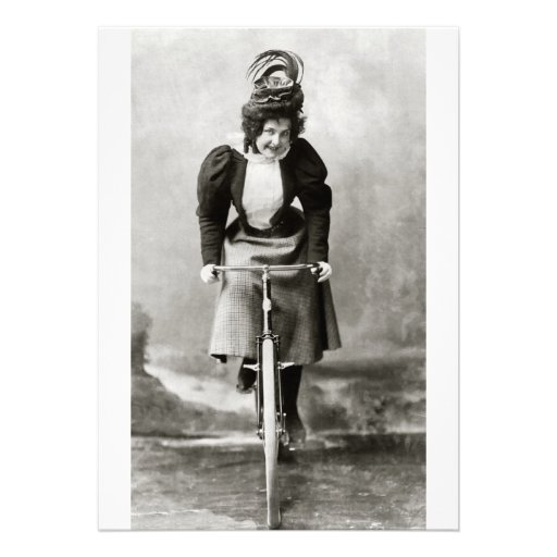 Vintage Victorian Bicycle Ride Custom Invitations