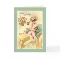 Vintage Victorian Birthday Day Card