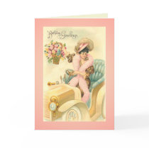 Vintage Victorian Birthday Day Card