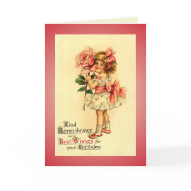 Vintage Victorian Birthday Day Card