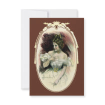 Vintage Victorian Bridal Portrait Invites