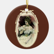 Vintage Victorian Bridal Portrait Ornaments