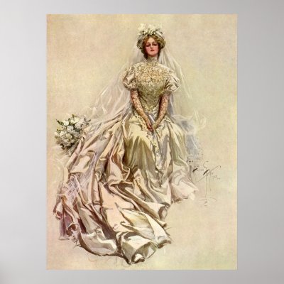 Vintage Victorian Bridal Portrait Posters by YesterdayCafe