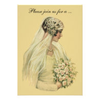 Vintage Victorian Bride, Bridal Shower Invitation