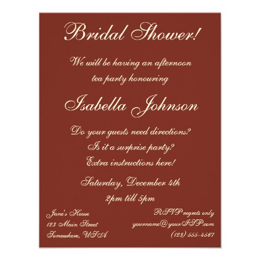 Vintage Victorian Bride Portrait, Bridal Shower Invitation