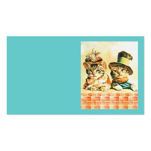 Vintage Victorian Cat Business Card Template