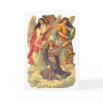 Vintage Victorian Christmas Card with angels by ebhaynes Vintage Victorian Christmas Card with angels