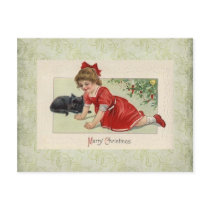 vintage victorian Christmas Postcard
