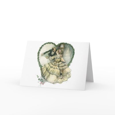 Vintage Victorian Christmas Wedding Greeting Cards