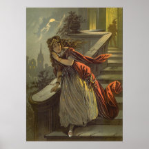 Vintage Victorian Cinderella Fairy Tale Poster