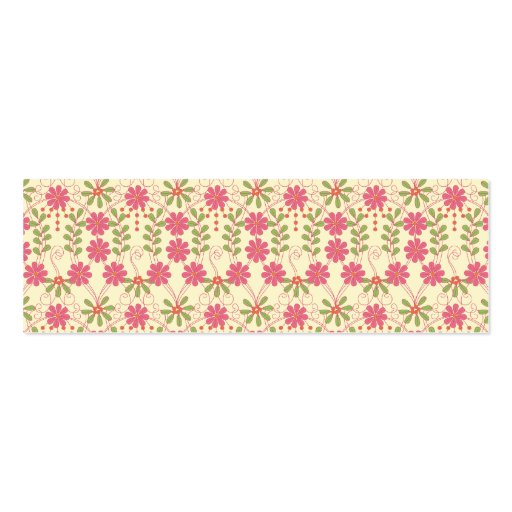 Vintage Victorian Daisy Floral Favour Tags Business Card Templates (back side)