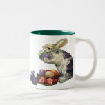 Vintage Victorian Easter Bunny, Eggs and Flowers Coffee Mug