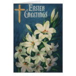 Vintage Victorian Easter Greetings with Lilies Card