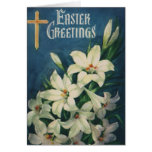 Vintage Victorian Easter Greetings with Lilies Cards