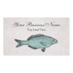 Vintage Victorian Fish Business Card