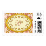 Vintage Victorian Floral 50th Anniversary Postage