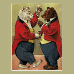 Vintage Victorian Happy, Gay, Dancing Bears postcards