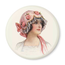 VINTAGE VICTORIAN HAT FASHION magnets by dgpaulart VINTAGE VICTORIAN HAT FASHION magnets
