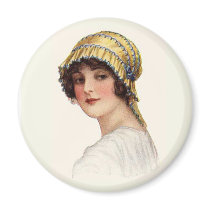 VINTAGE VICTORIAN HAT FASHION magnets by dgpaulart VINTAGE VICTORIAN HAT FASHION magnets