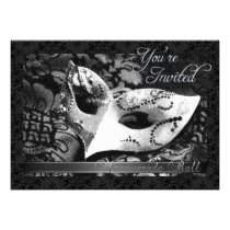Vintage Victorian Lace Masquerade Ball Invitation