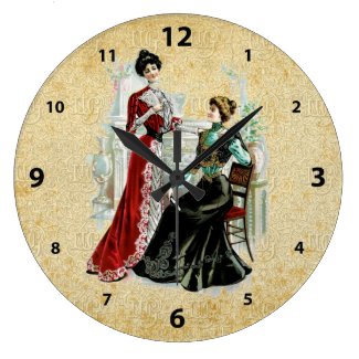Vintage Victorian Ladies Fashion Clock