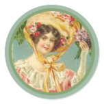 Vintage Victorian Lady Easter Bonnet stickers