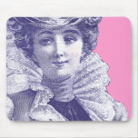 Vintage Victorian Lady Pink & Purple Mousepad mousepads