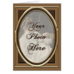 Vintage Victorian Leather Photo Frame Greeting Cards