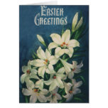 Vintage Victorian Lily Flowers, Easter Greetings Cards