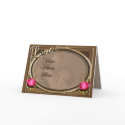 Vintage Victorian Love Leather Rose Photo Frame card