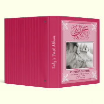 Vintage Victorian Our Baby's First Album: fuschia binders