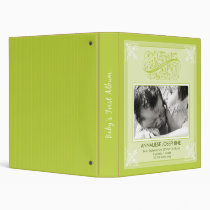 Vintage Victorian Our Baby's First Album: lime Vinyl Binder