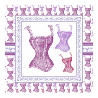 Vintage Victorian Pink and Purple Corsets Posters