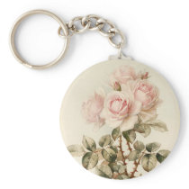 Vintage Victorian Romantic Roses Key Chains