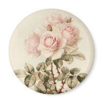 Vintage Victorian Romantic Roses Fridge Magnet
