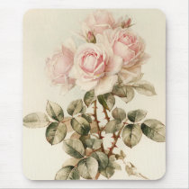 Vintage Victorian Romantic Roses Mousepads
