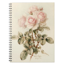 Vintage Victorian Romantic Roses Note Books