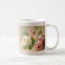 Vintage Victorian Rose Watercolor Mug