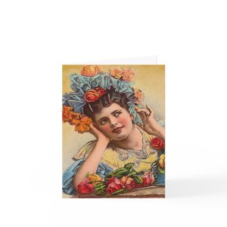 Vintage Victorian & Roses Valentine's Day Card card