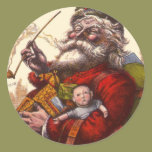 Vintage Victorian Santa Claus Smoking a Pipe stickers