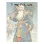 Vintage Victorian Santa Claus with Christmas Tree Custom Letterhead