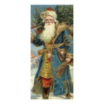 Vintage Victorian Santa Claus with Christmas Tree Rack Cards