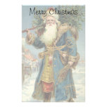 Vintage Victorian Santa Claus with Christmas Tree Personalized Stationery