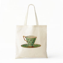 Vintage Victorian Tea Cup Tote Bag