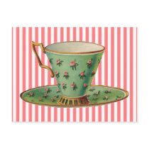 Vintage Victorian Tea Cup Post Cards