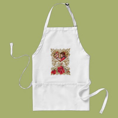 Vintage Victorian Valentine Apron Zazzle_apron Vintage Victorian Valentine Apron Zazzle_apron