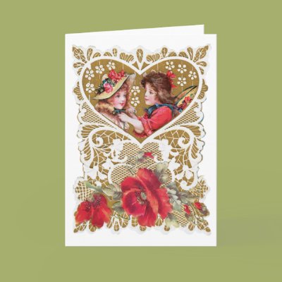Vintage Victorian Valentine Greeting Card Zazzle_card Vintage Victorian Valentine Greeting Card Zazzle_card